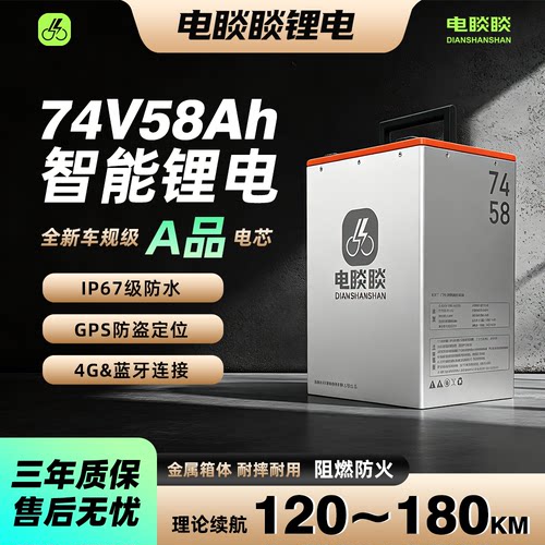 电睒睒长续航电瓶车锂电池GPS