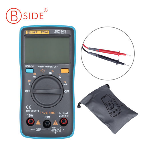 BSIDE掌上型自动量程数字万用表ZT101便携式口袋表电能表