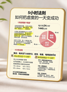 五小时法则时间管理科普摆件