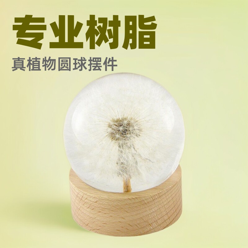 水晶球环氧树脂蒲公英干花植物永生花內镶桌面摆件装饰工艺品摆件