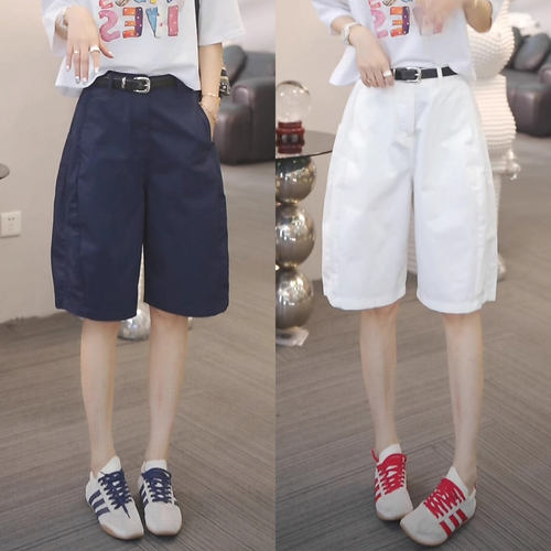 休闲五分花苞裤子女2026