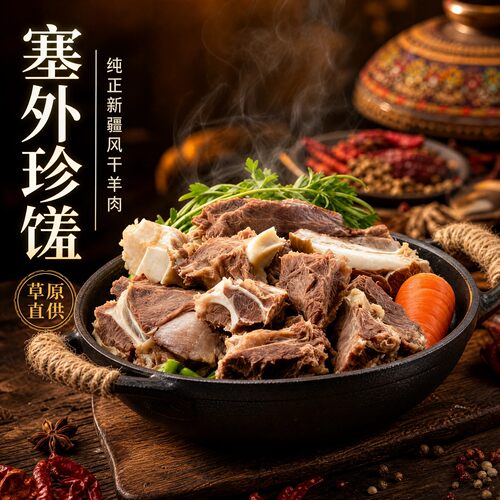 新疆特产谢利盖风干羊肉