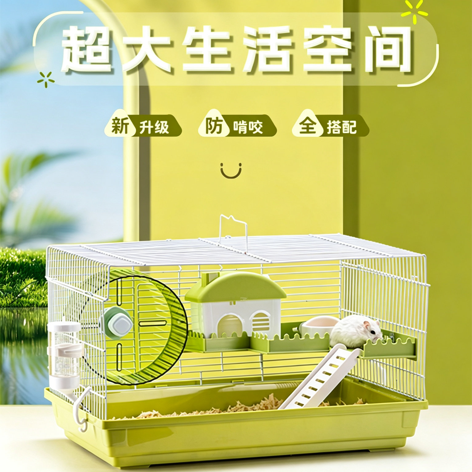 三层复式大空间金丝熊仓鼠笼