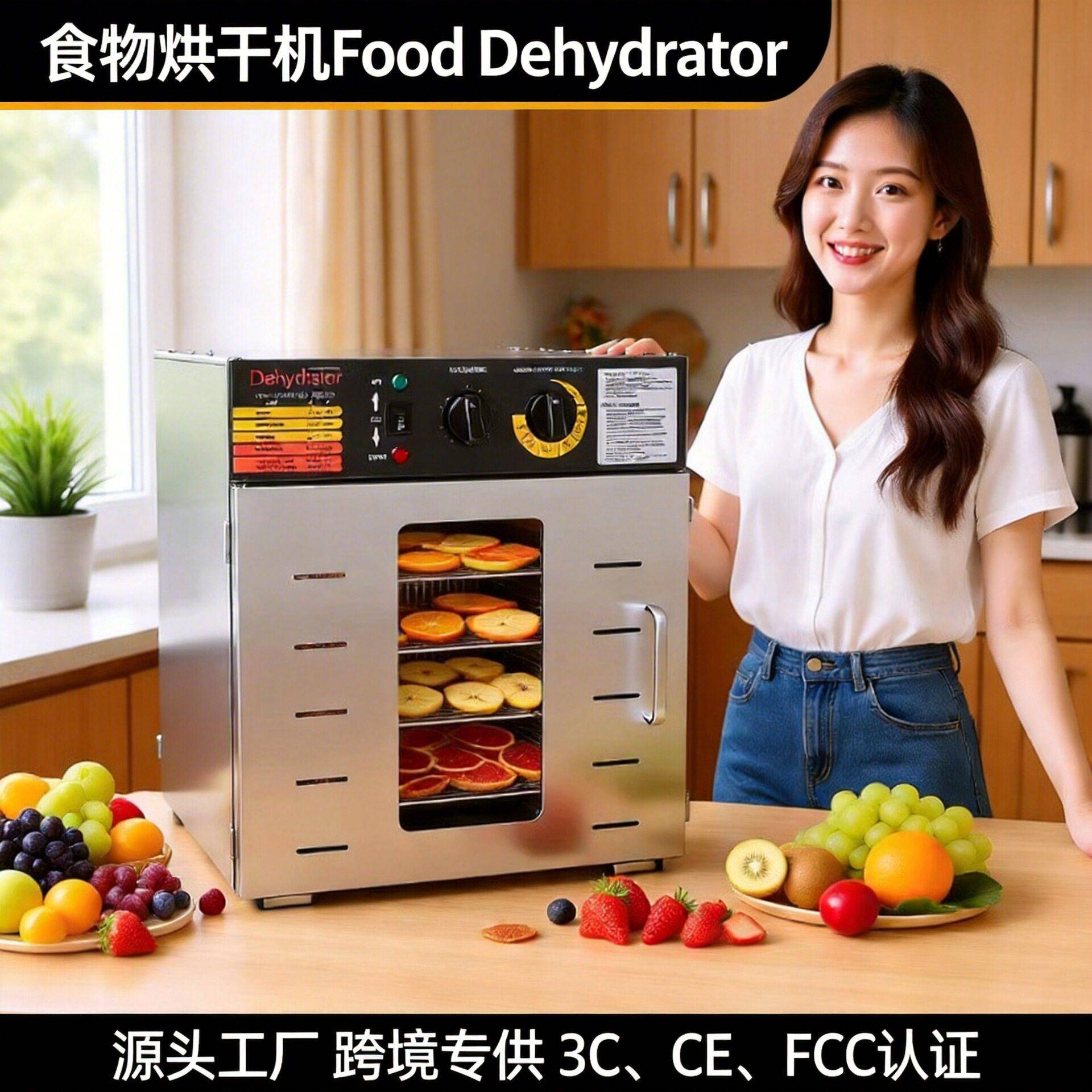 不锈钢零食脱水机肉干蔬果干果机材茶叶烘干机宠物零食烘干机
