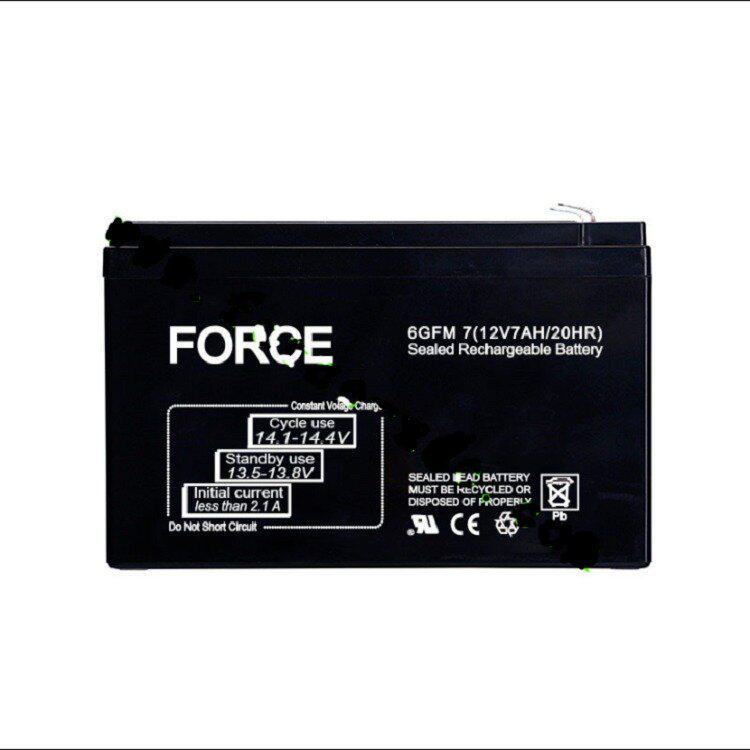 FORCE强势蓄电池6GFM7直流屏12V7AH/20HR太阳能UPS不间断电源