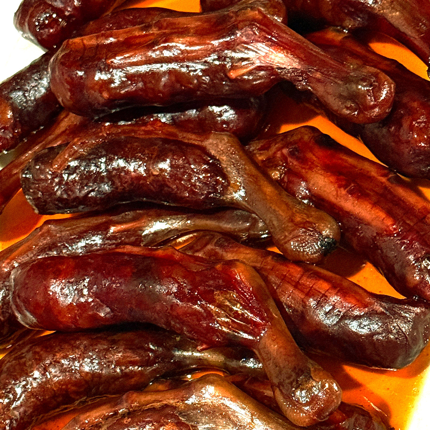 肖二娘湖南特产鸭脚包肉柴火烟熏腊味个头大肉质饱满腊香浓郁
