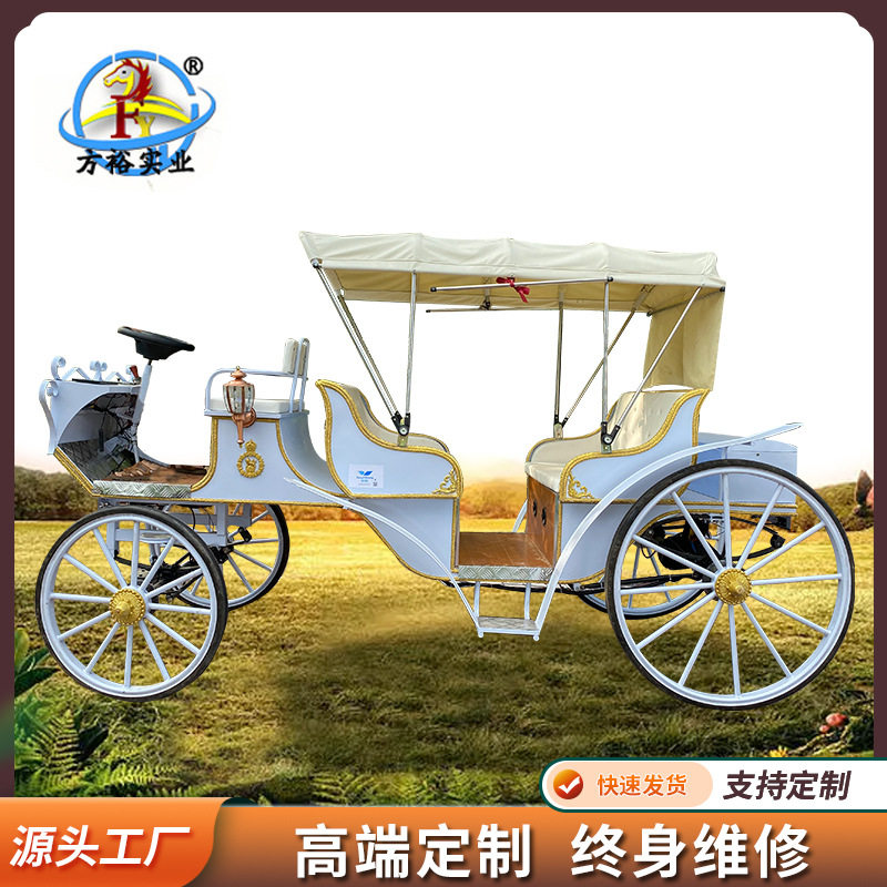 观光马车电动景区马拉车户外婚礼摄影摆件旅游四轮景区热门打卡