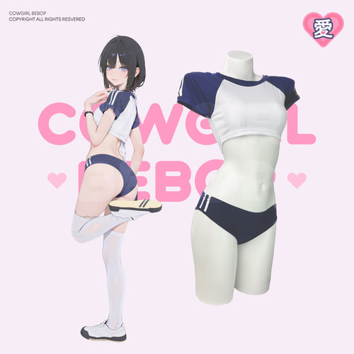 校园二次元性感文胸体操服套装