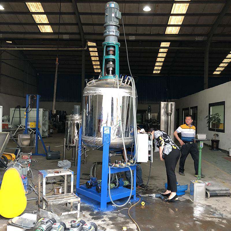 广东供应300L加热真空反应釜PU胶接着胶搅拌黄胶硅胶反应釜