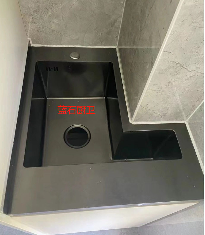 304不锈钢厨房异形水槽钻石菜盆菱形洗菜盆拐角阳台洗手池套餐