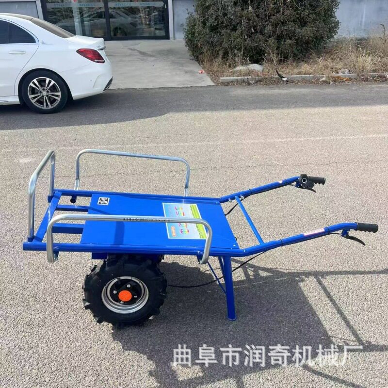 电动四轮手推车爬山爬坡农用三轮家用开门带货斗搬运车果园