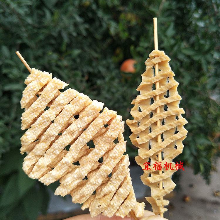兰花干油炸机小型兰花串油炸生产线豆腐串油炸锅机器设备厂家