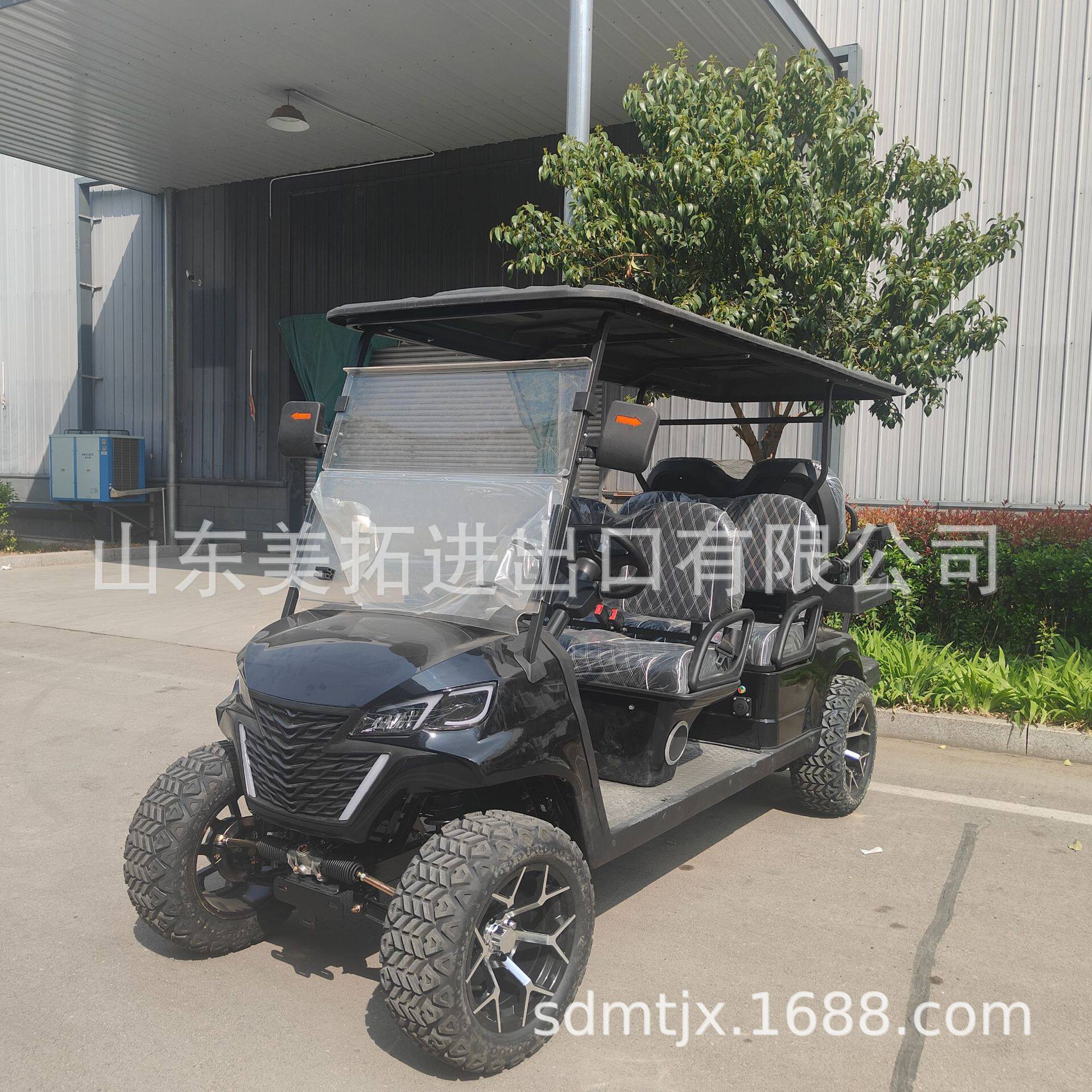 新款四轮电动越野高尔夫球车观光车代步车看房车4座电动