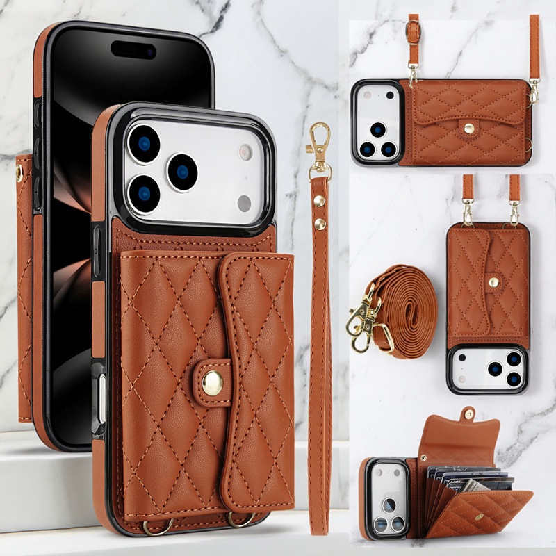 适用iPhone17后盖斜挎款手机壳