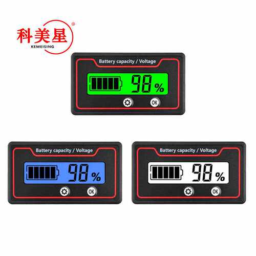12v24v48v60v72v84V电池电量表铅酸锂电池通用电量显示表GY-6ST