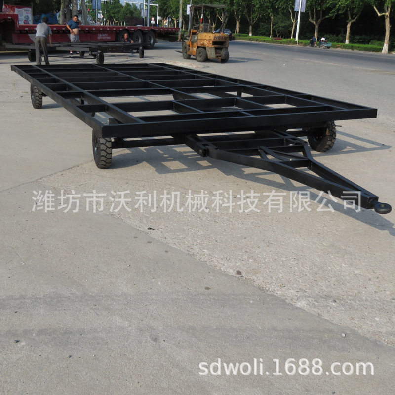专业生产3吨大型平板拖车货物运输工具车载重3吨平板牵引挂车
