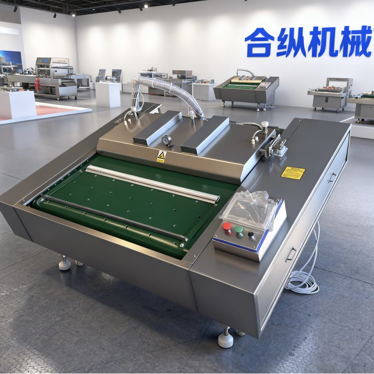1000型牛肉调理肉片连续包装机熟食540滚动型真空包装封口机