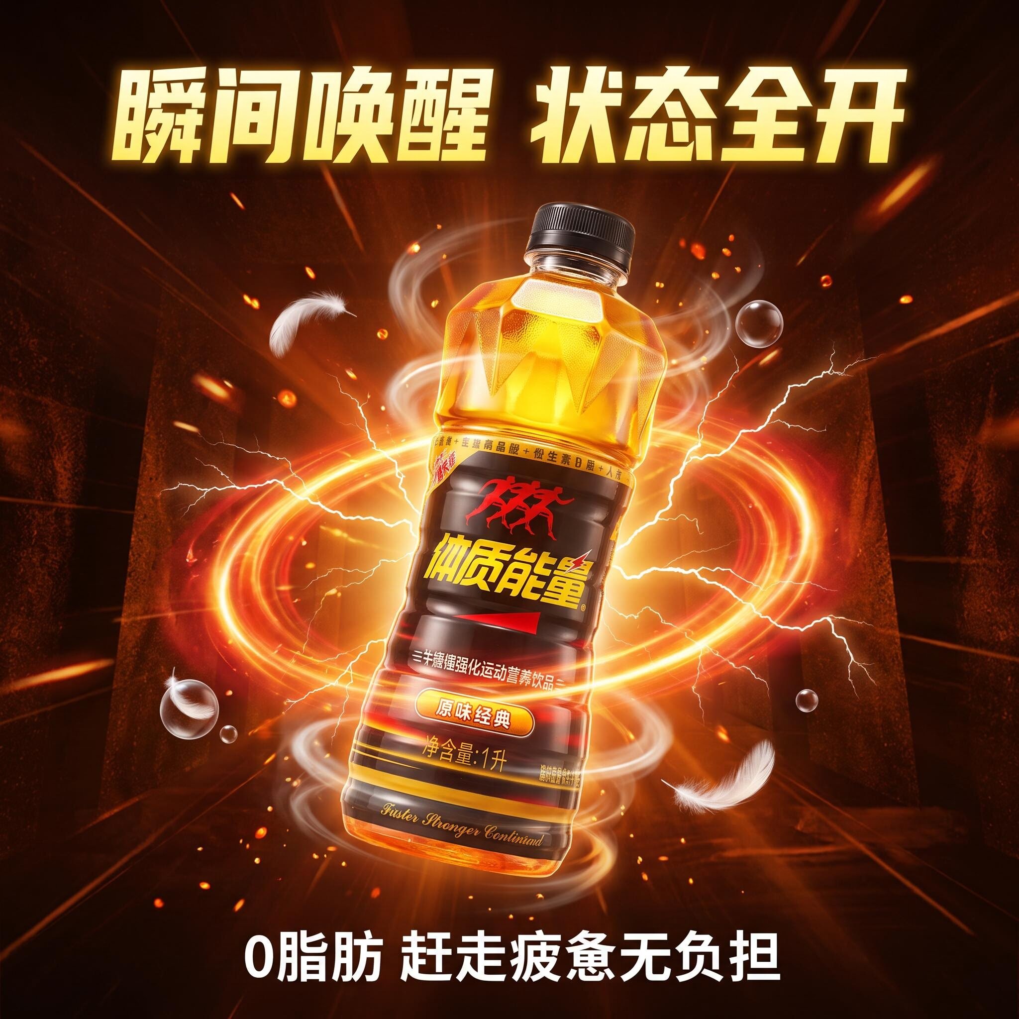 中沃1L*8瓶大容量体质能量饮功能饮料/运动蛋白饮
