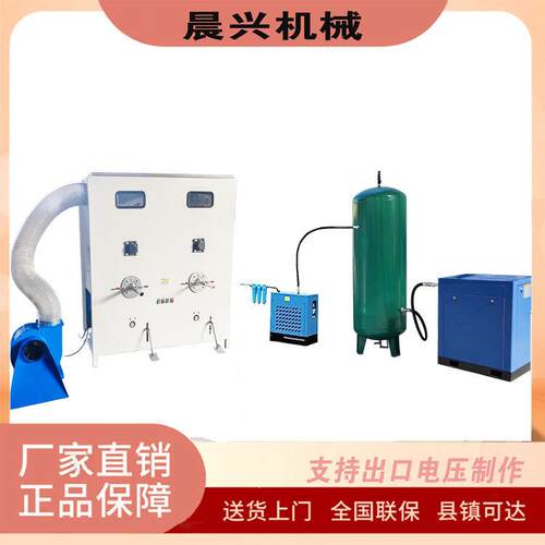 双口狗窝猫窝冲棉机 四口枕芯抱枕充包机喷胶棉pp棉开松充棉机