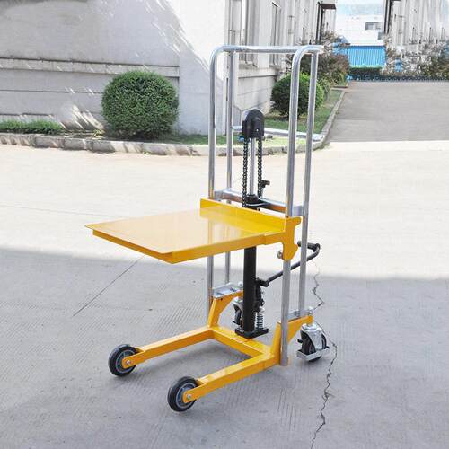 供应平板式轻型手动堆车 搬运小型装卸卸货叉车 液压升降行李车