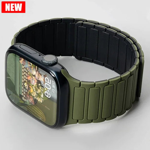 适用苹果iwatch11手表带applewatch10硅胶Ultra磁吸S98创意SE腕带