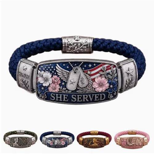 跨境新款Service Women's Veteran Bracelet女兵退伍纪念手链