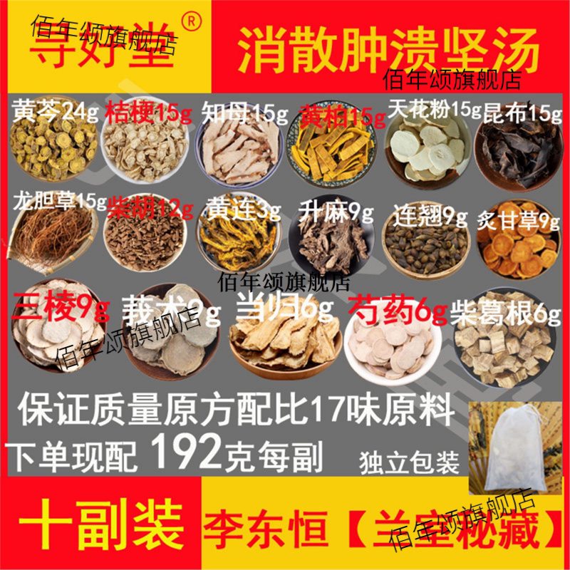 消散肿溃坚汤10副名医李东