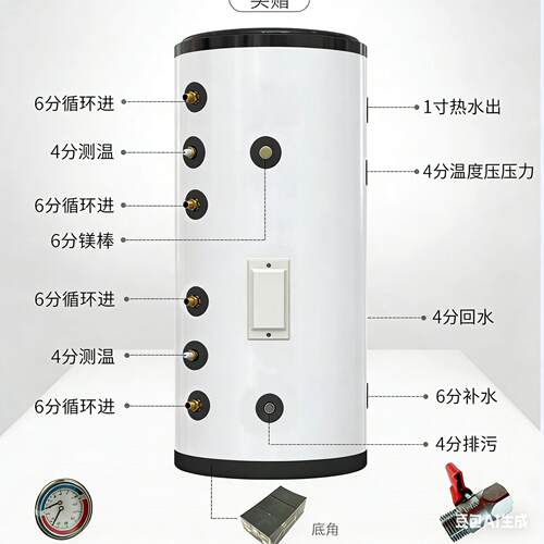 承压双盘管换热蓄热循环蓄热水