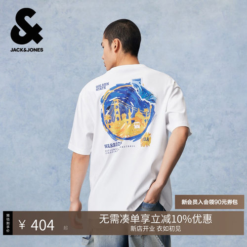 常规，圆领领型，胸前金州勇士队logo刺绣