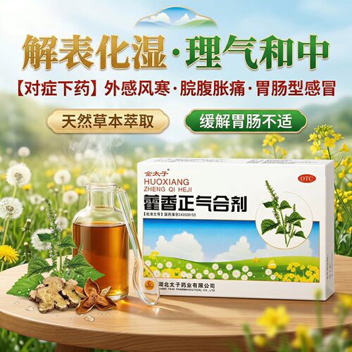 金太子 藿香正气合剂10ml*5支 头痛昏重脘腹胀痛正气口服液正气水