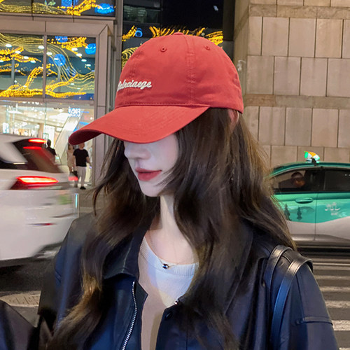 OVANCY显脸小棒球帽女2025新款软顶宽檐鸭舌帽大头围情侣遮阳帽子