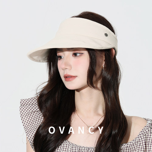OVANCY显脸小鸭舌帽女2026新款防紫外线空顶遮阳帽户外网球太阳帽