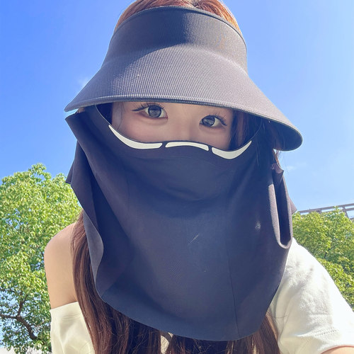 OVANCY磁吸防晒面罩女2026新款防紫外线遮阳帽冰丝遮脸蛋卷太阳帽