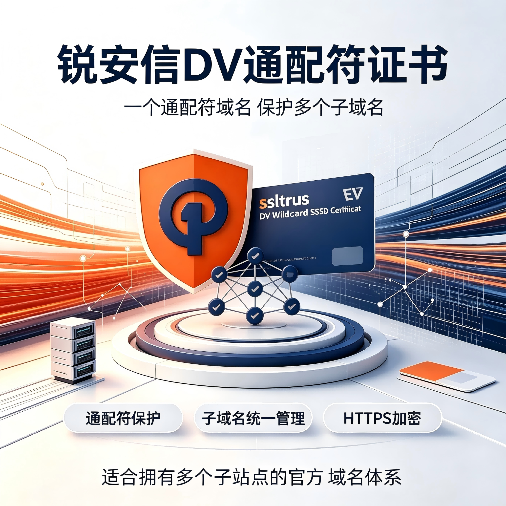 SSLtrus锐安信DV通配符SSL证书多域名加密https网站安全信任TLS