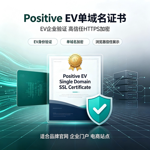 Positive EV单域名SSL证书高端企业可信认证官网HTTPS安全加密TLS