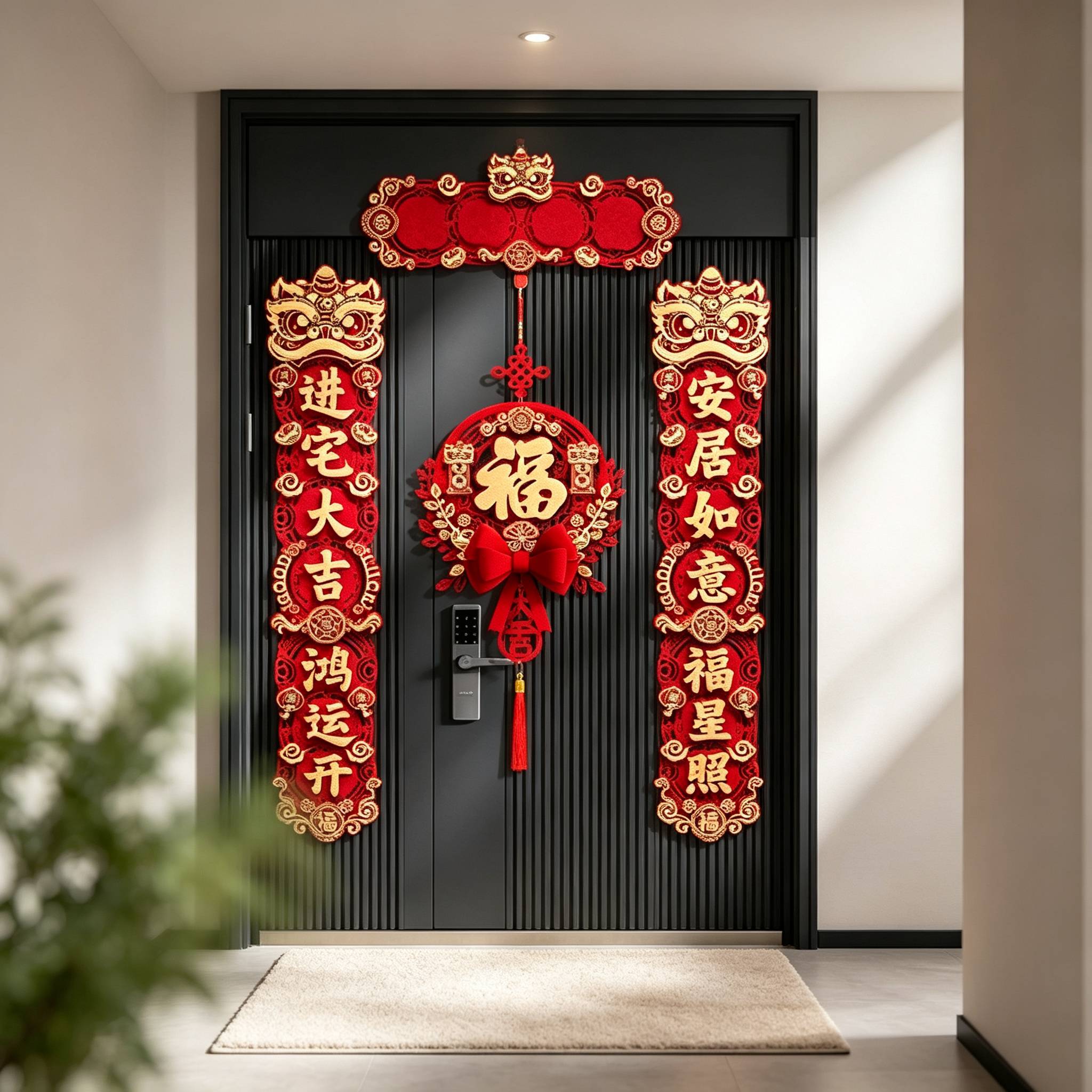 磁吸乔迁对联入户门装饰