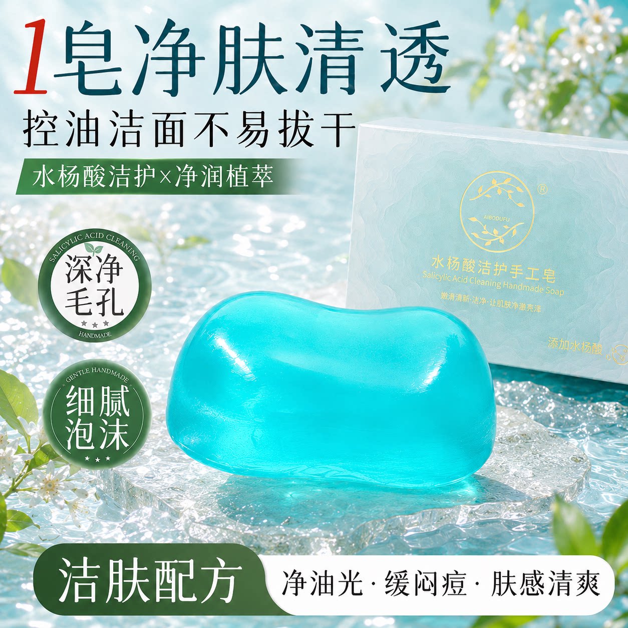 天然植物精油手工皂控油净螨净痘