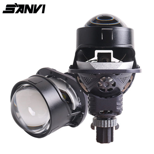 三为车灯S5-1 2.5寸LED双光透镜大灯双芯双杯58瓦6000K车灯透镜