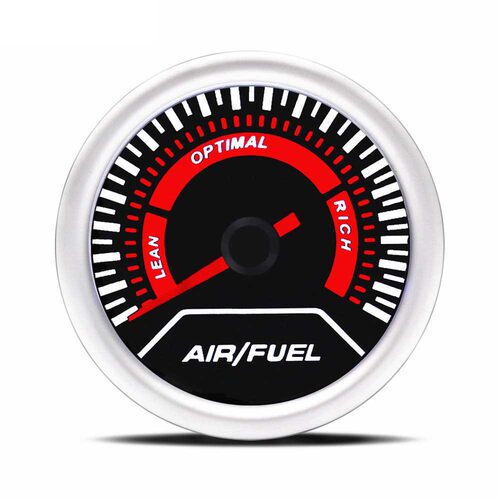跨境汽车改装空燃仪表2寸12V52mm通用仪表淡墨镜面空燃仪表