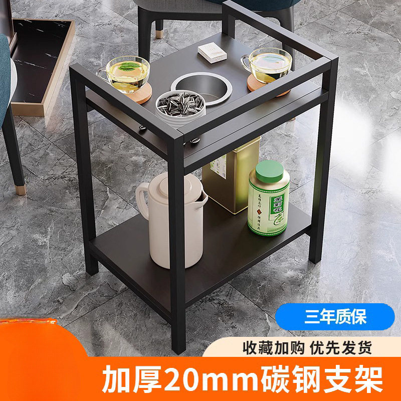 麻将桌茶几茶水架烟灰缸棋牌室专用小边几双层打牌可移动茶水桌子图片