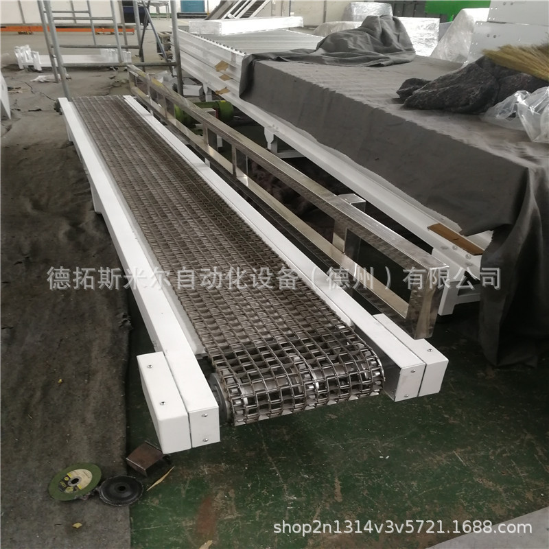 小型网带输送机链板输送流水线参数报价 不锈钢链网输送设备图片图片