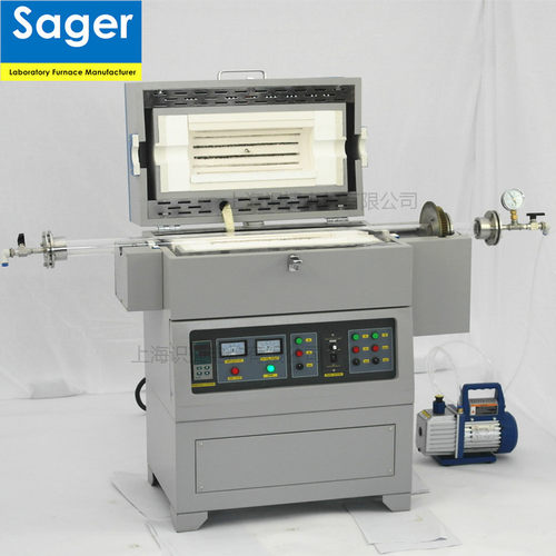 Sager1400度管式气氛炉真空管式炉可抽真空可通气高温烧结炉