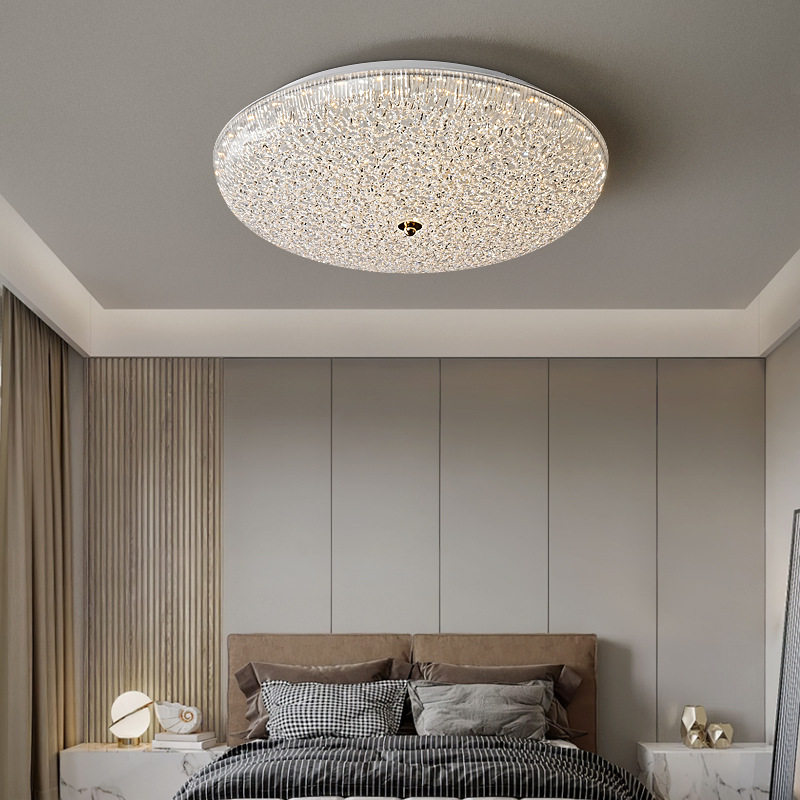 北欧卧室吸顶灯设计师款光学亚克力创意简约浪漫温馨卧室房间灯具图片