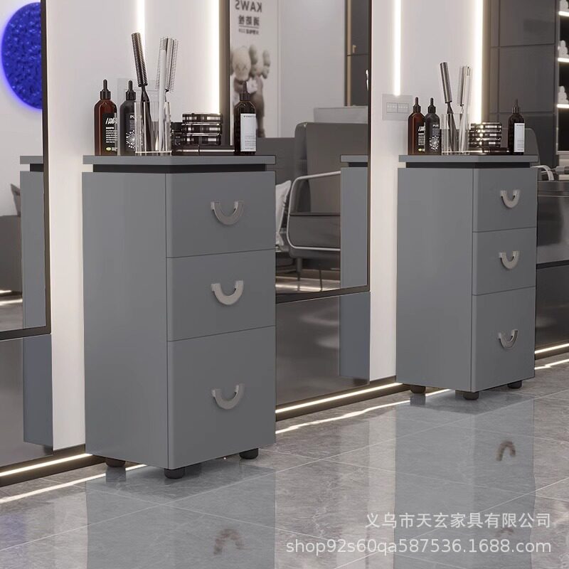 理发店工具柜发廊专用网红潮店实木烤漆储物柜多功能美容美发柜子图片