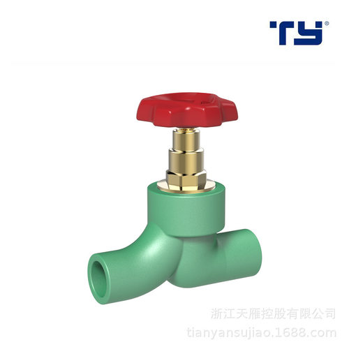 天雁ppr截止阀水管配件20 25 324分6分1寸管材阀门闸阀止水阀厂家