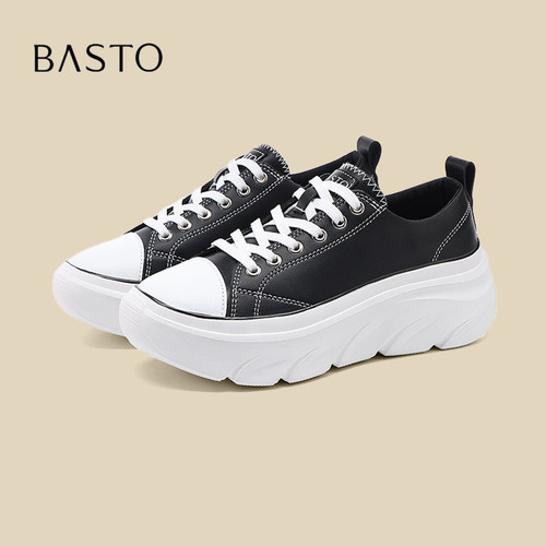 BASTO/百思图休闲透气舒适板鞋
