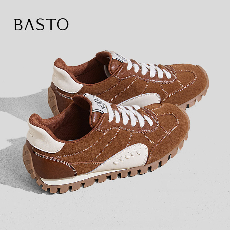 BASTO/百思图复古拼色阿甘德训鞋图片