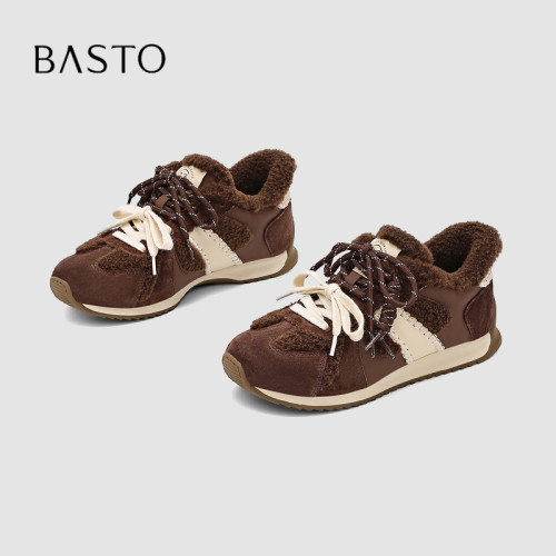 BASTO/百思图加绒保暖休闲德训鞋