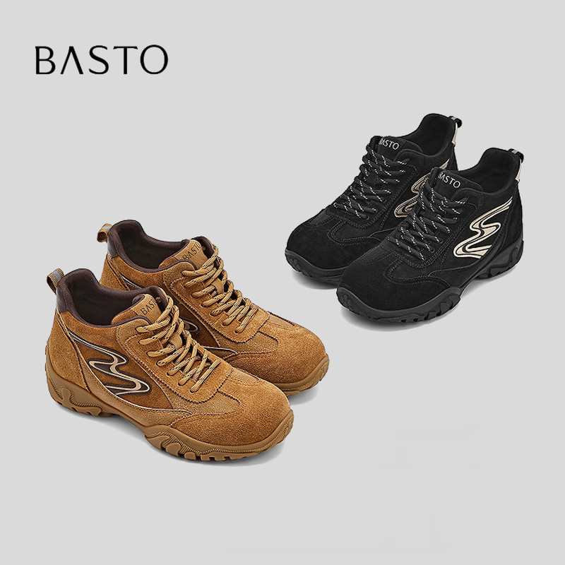 BASTO/百思图复古中帮系带休闲鞋图片