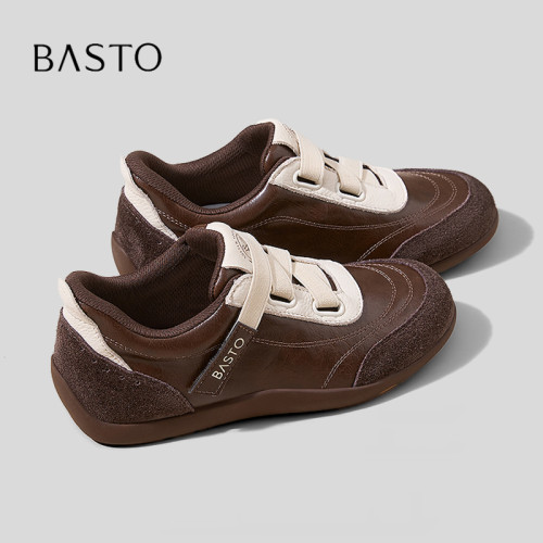 BASTO/百思图复古风时尚德训鞋